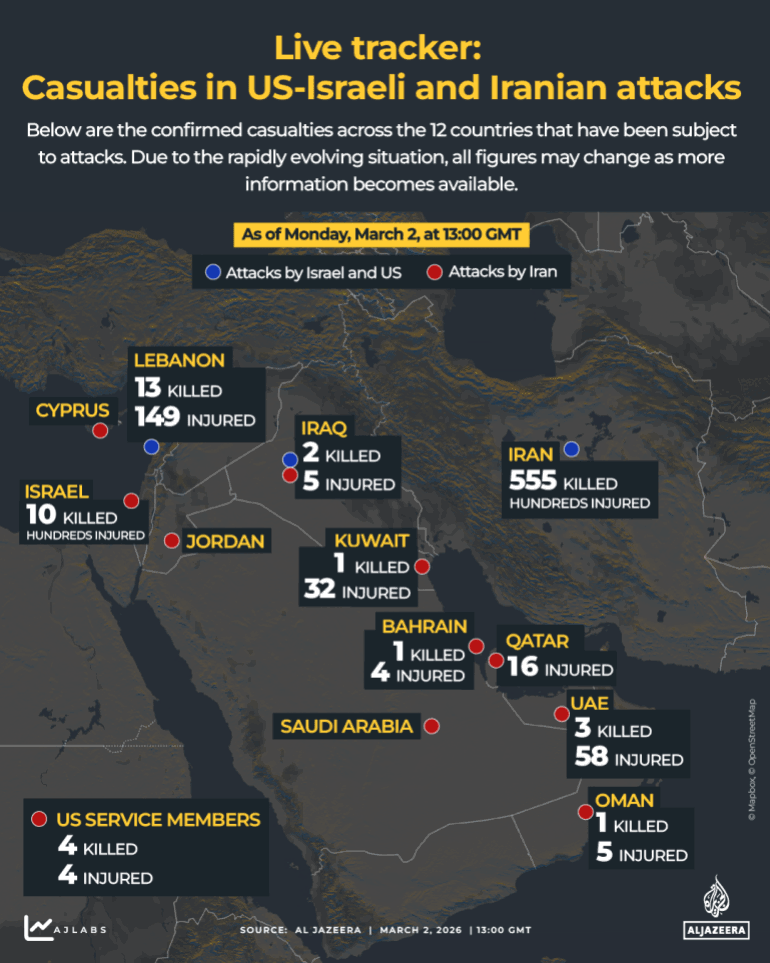 Monday, March 2, 2026 – Iran & Lebanon inline image